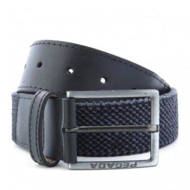 Imagem de Cinto pegada masculino casual elástico e couro original, Azul marinho,