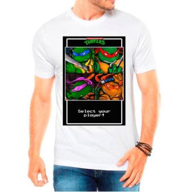 Imagem de Camiseta Masculina Branca Tartarugas Ninja - DESIGN CAMISETAS, Branco,