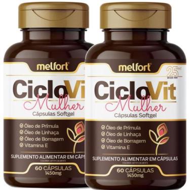 Imagem de  Óleo De Linhaça, Óleo De Prímula, Óleo De Borragem 120 Capsulas - Mel