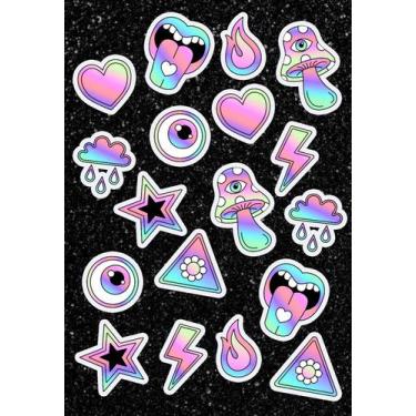 Imagem de Cartela Adesiva Eyedrops Decoração Papelaria Planner - Mutt comunicaçã