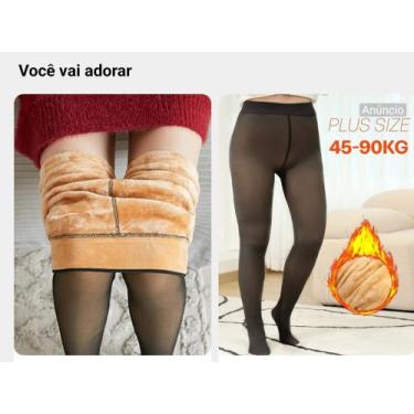 Imagem de 1 Meia calça Translúcida térmica forro peludo grossa peluciada frio in