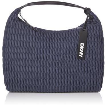 Imagem de DKNY Bolsa Hobo grande de nylon Mack, Jeans escuro, One Size
