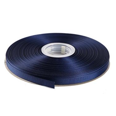 Imagem de Fita de gorgorão de 1,9 cm da ITIsparkle, conjunto de rolo de 15 m para embrulho de presente, livros, lembrancinha de festa, tranças de cabelo, decoração de chá de bebê, bolo, arranjos florais, artesanato, fita azul marinho