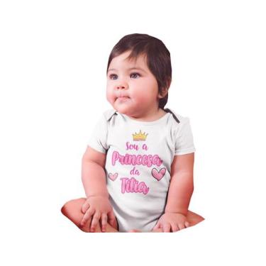 Imagem de Body Bebê Infantil Sou a Princesa da Titia Frase Branca - Del France, 