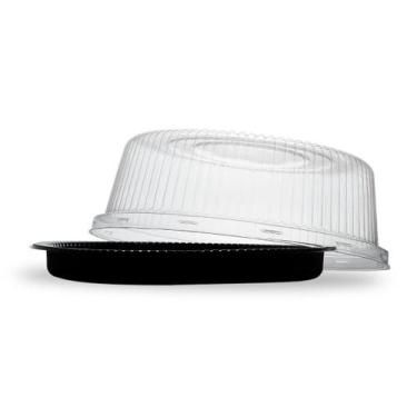 Imagem de Kit C/100 Embalagem Descartável Delivery Para Bolo 22X9Cm - Pp