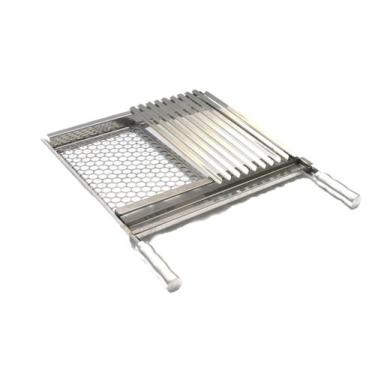 Imagem de Grelha Em Inox Mista Moeda E Argentina Churrasco 50Cm Larg - Plenitude