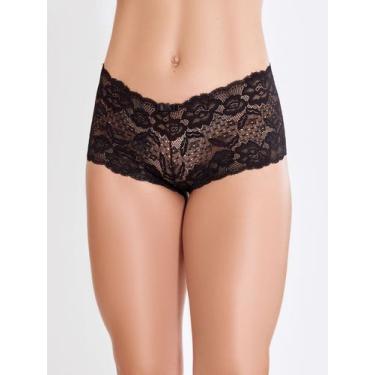 Imagem de Calcinha Caleçon Lacradora Sexy Short Renda Fita De Cetim - ALTIE, M, 