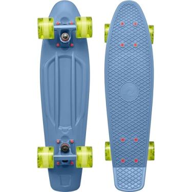 Imagem de Retrospec Skate Quip Mini Cruiser de 57 cm Clássico Retro Plástico Cruiser Skate Completo com Rolamentos ABEC 7 e Rodas PU Placa Compacta com Deck de Waffle Grippy, Moldado