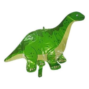 Imagem de Kit De 10 Balão Metalizado De Dinossauro - Romã Atacado, Verde