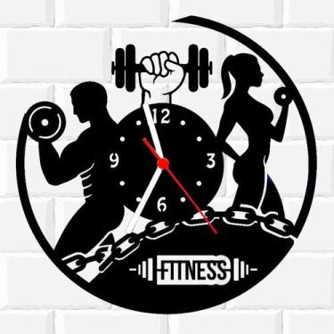 Imagem de Relógio De Madeira MDF Parede Fitness Academia Saudavel 2 - 3D Fantasy