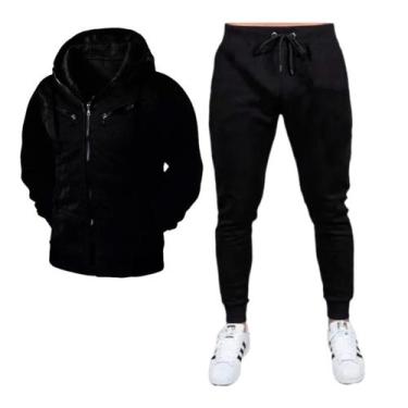 Imagem de Conjunto Moletom Masculino C/capuz E Ziper Premium - DIAMANTE VERDE , 