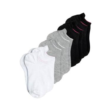 Imagem de Kit com 6 Meias Básicas Cano Curto Lupo 4536-089, Branco, 34-39