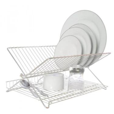 Imagem de Escorredor De Pratos E Talheres De Dois Andares Dobrável - ARAMEFER
