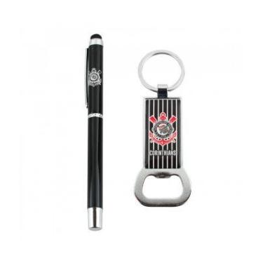 Imagem de Caneta Roller Ball Com Chaveiro Abridor Garrafas Corinthians - mileno