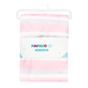 Imagem de Cobertor Saida Maternidade Manta Macia Listras Rosa - Pimpolho, un, RO