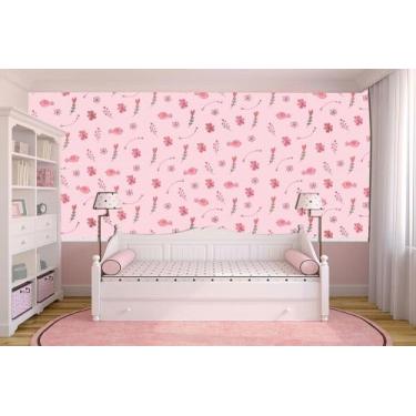 Imagem de Papel de parede adesivo  infantil floral( med. 90x300 cm) - ATITUDE SI