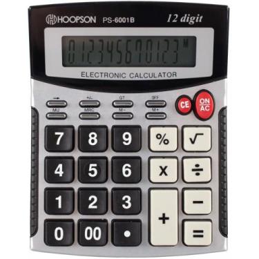 Imagem de Calculadora de Mesa 12 Digitos Prata - Hoopson