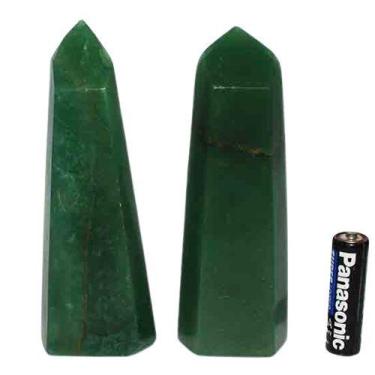 Imagem de Ponta Quartzo Verde 15 a 16cm 300g Pedra Natural Tipo B - CristaisdeCu
