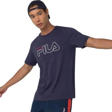 Imagem de Camiseta Masculina Fila 1172786 Retangular Letter Outline-Masculino
