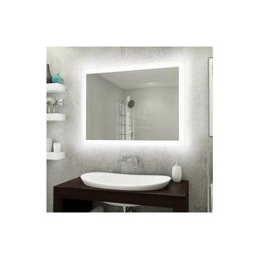 Imagem de Espelho lapidado bisotê Iluminado com LED Frio - 60x100cm - Woodglass