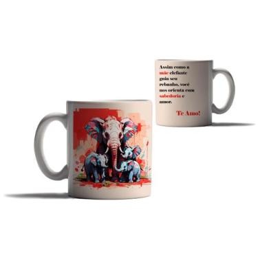 Imagem de Caneca Presente Dia das Mães Mãe Elefante Filho Mamãe  - Enjoy Shop, E