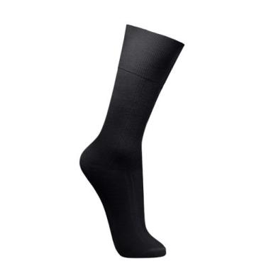 Imagem de Kit 9 Meia Social Masculina Cano Medio Preto - QLC SPORT