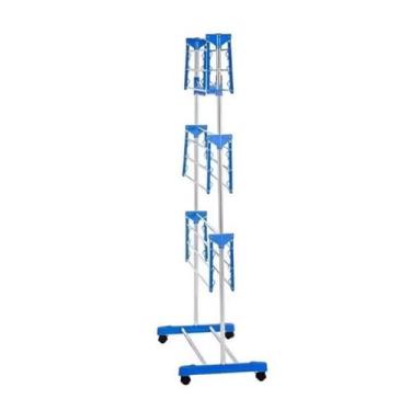Imagem de Varal De Chão Vertical Dobrável de 3 Andares Leve Dobrável Organizador