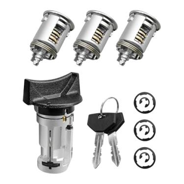 Imagem de Vaticas Cilindro de bloqueio de interruptor de ignição e cilindro de fechadura de porta com 2 chaves adequado para Jeep Wrangler Cherokee YJ Comanche Dodge Dakota Ramcharger Viper Replace 4720929K