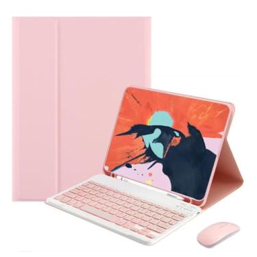 Imagem de Capa Tablet + Teclado + Mouse Para iPad Pro 11 Polegadas (rosa, teclado retroiluminado)