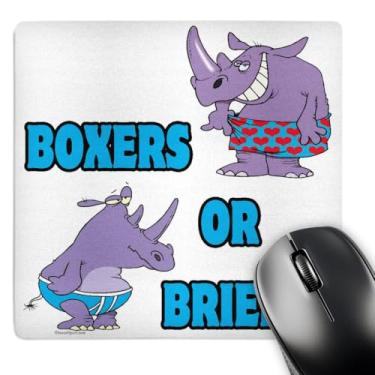 Imagem de 3dRose Mouse pad de 20 x 20 x 0,65 cm Boxers ou Cuecas Divertidas Cuecas Rinocerontes (mp_103860_1)