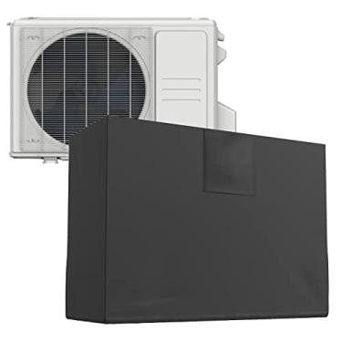 Imagem de GUEQUITLEX Mini capas de ar condicionado divididas para compressor externo 91 x 35,8 x 68,8 cm capa condensadora AC com orifício de ventilação à prova d'água mini capas divididas para unidades externas