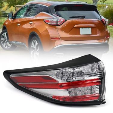 Imagem de Huray Luz traseira externa esquerda adequada para Nissan Murano 2015-2018, lâmpada traseira LH, montagem de lâmpada de freio traseira, estilo original, substituição para NI2804103 265555AA0A lado do