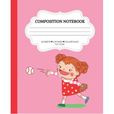 Imagem de Baseball Composition Notebook,College Ruled, Blank Lined: Funny Baseball Book Gift For Baseball Fans Girls, Students and Teachers with Cute Salmon ... Ruled, Blank Lined. Back to School Gift