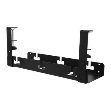 Imagem de jojofuny Organizador De Embaixo Da Mesa Suporte Para Organização De Fios Instalação Sem Furadeira Acessório De Mesa Bandeja De Armazenamento Para Escritório