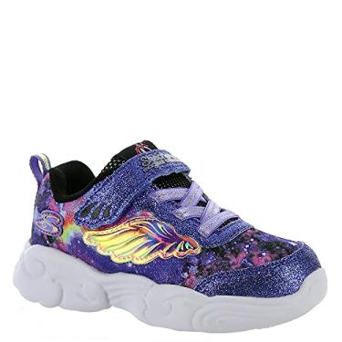 Imagem de Skechers Pantufa infantil unissex unicórnio Storm, Roxo/preto, 5 Toddler