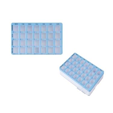 Imagem de 2 Caixas Porta Organizador Portátil De Comprimidos Mensal