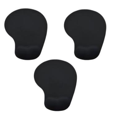 Imagem de Mouse Pad Ergonômico com Apoio de Pulso, Base Antiderrapante, Preto Com Apoio De Punho Confortável (3 Mouse Pad de Pulso)