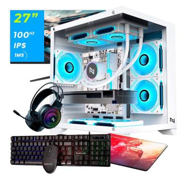 Imagem de Pc Gamer Completo Ryzen 5 5600GT, 16GB 3200Mhz, (Radeon Vega 7 Integrado), A520M DX, SSD 480GB M.2, 500W 80 Plus, Monitor 27 100Hz, Neologic- NLI89117