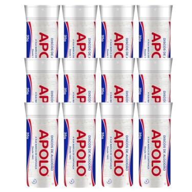 Imagem de Algodão Disco Apolo 35g Limpeza Facial Maquiagem Manicure Pedicure - Kit com 12 Pacotes