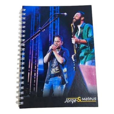 Imagem de Caderno Artista Jorge e Mateus Wire-o Capa Dura Universitário De Fã 1M