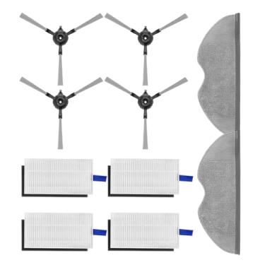 Imagem de Kit de acessórios para aspirador de pó Xiaomi Robot Vacuum E5 C108 Mi Mijia, 4 filtros, 4 escovas laterais, 2 panos de esfregão, acessórios de reposição para reparo de peças de reposição