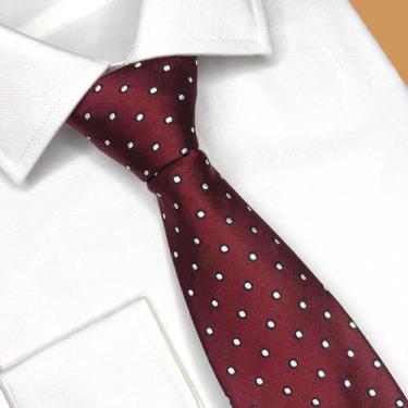 Imagem de Gravata Casual Importada Poá Bico De 7 Cm - Edi Saraiva, Vermelho