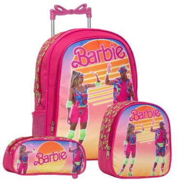 Imagem de Kit Mochila Infantil Barbie + Lancheira Térmica + Estojo - TOYS 2U