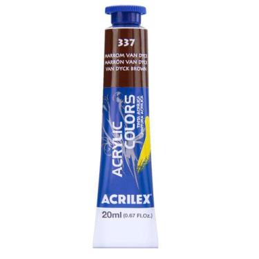 Imagem de Tinta Acrylic Colors Acrilex 20ml 337 Marrom Van Dyck, 337 - MARROM VA