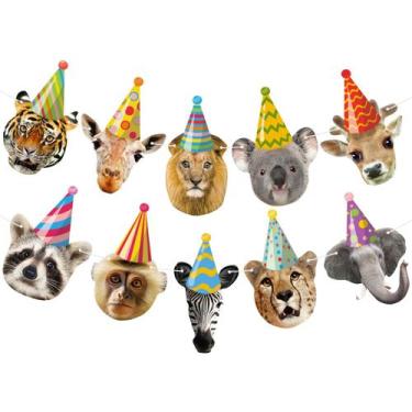 Imagem de Banner de Aniversário Hooqict - Decoração de Festa com Tema Safari