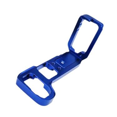 Imagem de AsrMyjcx Câmera L Placa de suporte Placa Retrato Photography Câmera de alumínio L Montagem do suporte para fixação fotográfica Cabeça hidráulica, Azul