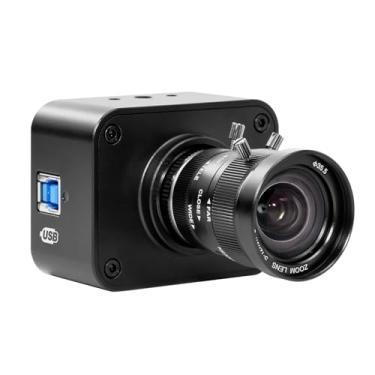 Imagem de MOKOSE Câmera de streaming 4K, webcam de foco manual USB3.0 com lente varifocal de 5-12 mm, IMX678 1/4.6 cm 8MP sensor suporta YUY2, câmera web para computador desktop laptop