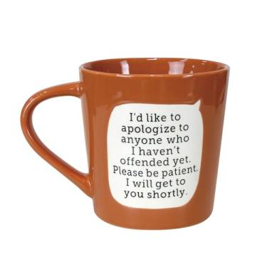 Imagem de Enesco Caneca de café Our Name is Mud Dirty Apologize to Anyone Offended, 473 ml, laranja escuro