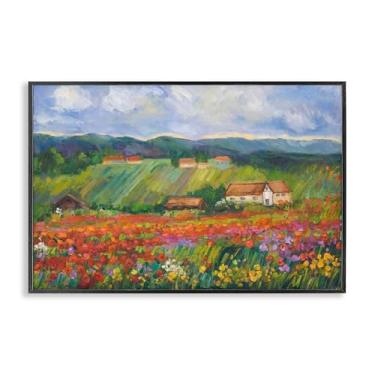 Imagem de Stupell Industries Spring Glory Lush Meadow Design de parede giclée emoldurado preto por Alexi Fine, 45,7 x 30,5 cm