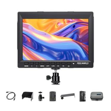 Imagem de FEELWORLD Monitor de câmera de vídeo FW759 com bateria F550 2200 mAh tela HD de 7 polegadas monitor de campo DSR